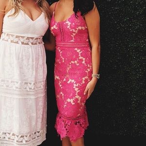 Gianni Bini Lace Overlay Cocktail Dress